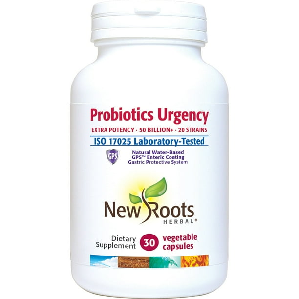 New Roots Herbal Probiotics Urgency, 20 Strains, 50 Billion CFU GPS™ enteric Coated for 100