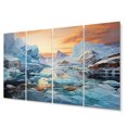 thumbnail image 2 of Designart "Glacier Frozen Majesty composition I" Landscapes Metal Wall Art Set, 2 of 5