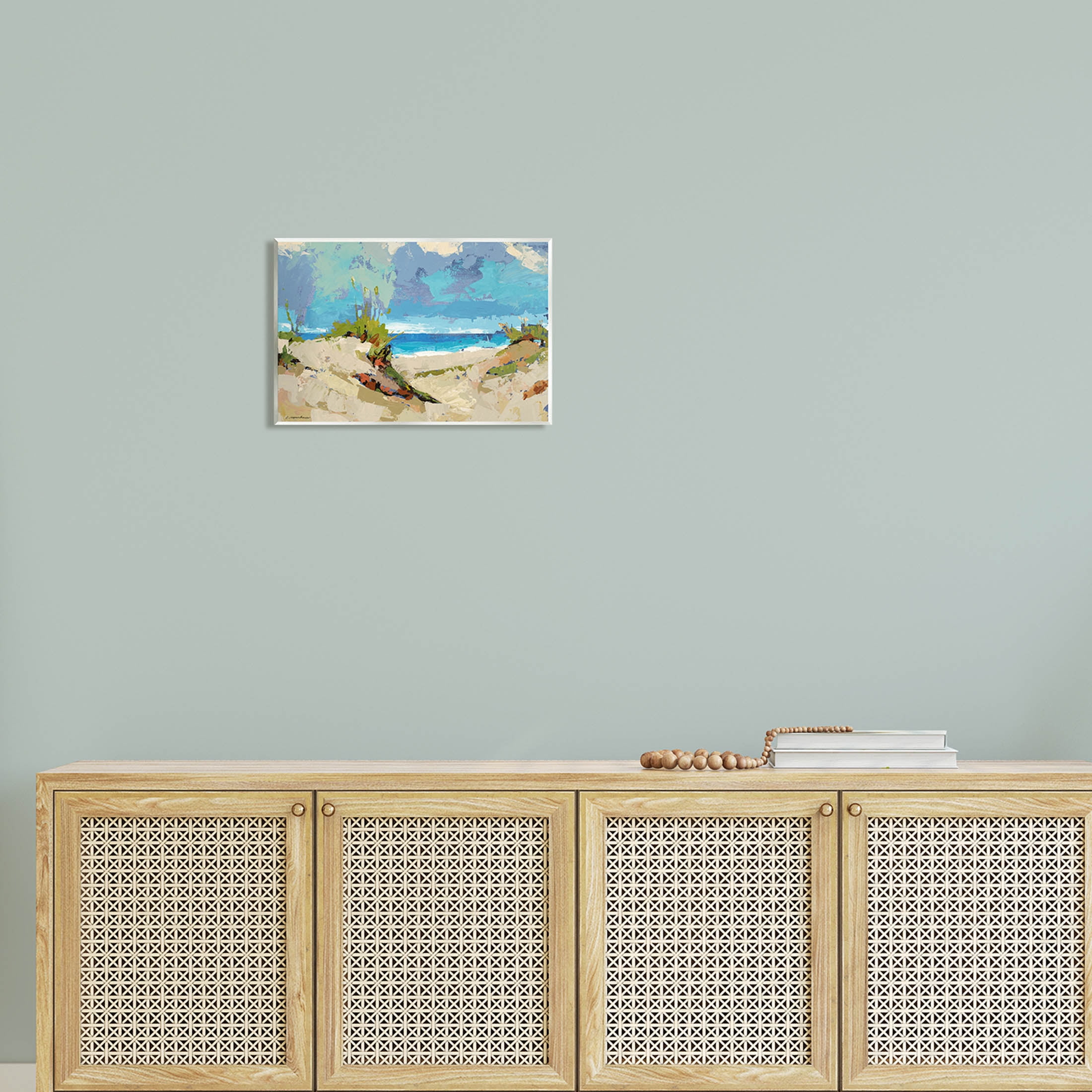 Modern Seaside Beach Scene Landscape Painting Unframed Art Print Wall Art