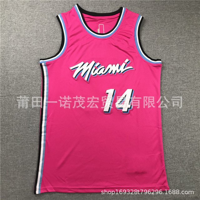 Heat Embroidered Basketball Jersey Vest 3#Wade 22#Butler 13# 14# Copy Player Name Jersey