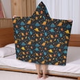 thumbnail image 5 of DarkBlue Dinosaurs Pattern Hooded Bath Towel，50"x30" for Ages 3 To 12 Kids, Quick Dry Lightweight Soft Microfiber Hood Beach Towel Cover Up for Kids, 5 of 7