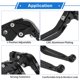 thumbnail image 4 of Palancas de freno y embrague cortas y largas para Yamaha YZF R1 2002-2003, palanca de freno ajustable en 6 posiciones, aleación de aluminio, negro sólido, 4 of 6