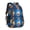 Basketball and Fire, variant on Basketball and Hotdog Blue Pattern Cute School Backpack Bag with Padded Back and Adjustable Shoulder Straps 16.9 X 12.6 X 5.9 Inches
