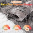 thumbnail image 5 of Sanmadrola Throw Blanket 50''x60'' Luxury Faux Fur Plush Sherpa Extra Soft Fuzzy Fluffy Comfy Warm Blankets for Couch Sofa Bed Winter Large Gray, 5 of 5