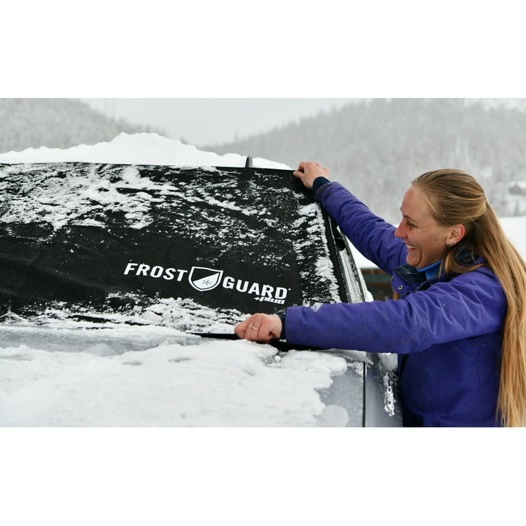 Frost Guard Go Windshield Cover for Snow and Ice, One Size, Security  Panels, 61x32 inches, Black