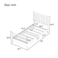 thumbnail image 7 of THOWDEE Twin Size Wood Platform Bed Frame with Gourd Shaped Headboard and Footboard, 80"L x 40.7"W x 44.9"H No Box Spring Needed, Pink, 7 of 7