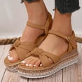 thumbnail image 2 of Mepaouo Espadrille Dressy Wedge Sandals Women's Platform Casual Summer Slip on Shoes with Ankle Strap, 2 of 6