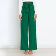 thumbnail image 4 of Baqcunre Women Solid Color Thin Belt Design Sense Workplace Suit Pants,Color Green,Size S-XL, 4 of 9