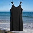 thumbnail image 6 of YueHuiYing Women's Swim Cover-Up Sleeveless Deep V Beach Dress Side Slit Vacation Swim Dress Solid Color Dress, 6 of 9