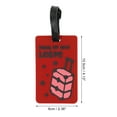 thumbnail image 2 of Unique Bargains 1 Pc Leave Pattern Luggage Tag for Travelling Red, 2 of 5