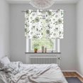 thumbnail image 6 of 2 Panels Kitchen Tier Curtains 39 Inch Length, Sage Green Flowers Grommets Window Treatment Curtain, Country Botanical Floral Leaves Art Thermal Curtains Drapes for Living Room/Bathroom, 6 of 9