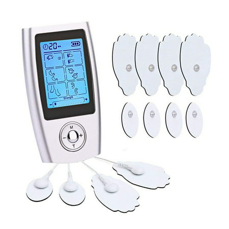 16 Mode TENS Unit Digital Mini Electronic Pulse Massager Therapy Extra 8 Pads