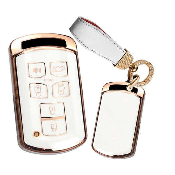 for Toyota Key Fob Cover Key Fob Shell With KeyChain Fit for Toyota Sienna 2020 Soft TPU Key Accessories Keychain