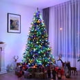 thumbnail image 1 of Árbol de Navidad artificial Preiluminado Costway 240 cm con bisagras y 750 luces LED, 1 of 4