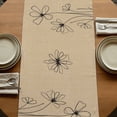 thumbnail image 5 of Table Runners 72 Inches Long Dress Scarves, Black Khaki Farmhouse Kitchen/Dining Table Runner, Coffee Tablerunners, Spring Flora 14x72 Inch, 5 of 9