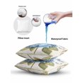 thumbnail image 5 of Waterproof Outdoor Throw Pillows with Inserts 12"x20" Set of 2, Blue Hydrangea Soft Decorative Pillowcases for Couch Bedroom, Spring Vintage Botanical Butterfly Pillow Covers for Sofa Living Room, 5 of 8