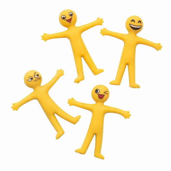 Fun Express 2" Mini Stretchy Yellow Emoji Face Characters - 24 Pc.