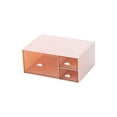 thumbnail image 4 of Box Organizer Storage Drawer Shelf Cosmetics Makeup Holder Cosmetics Brush Lipsticks Nail Dressing Makeup Case Table Sorting Rack Supplies Red Three Grid, 4 of 9