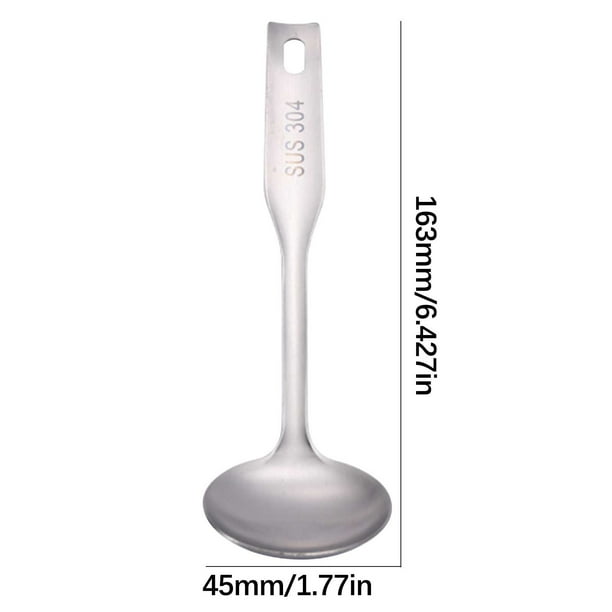 Mini juego de cocina de acero inoxidable 304: cucharón pulido, cuchara ranurada y espátula