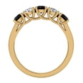 thumbnail image 3 of Wedding Band Five Stone Diamond Ring Round Brilliant Cut w/ Trellis Setting 1.10 CT TW 14K Gold, 3 of 5