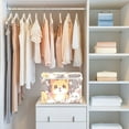 thumbnail image 6 of Cute Big Eyes Dog Large Storage Bins with Linen Collapsible Lid Storage Box 16.7 x 12.6 x 11.8in, 6 of 7