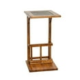 thumbnail image 1 of Marv Side Table with Magazine Rack, 13 Inch, Rustic Oak Finish Wood, 1 of 8