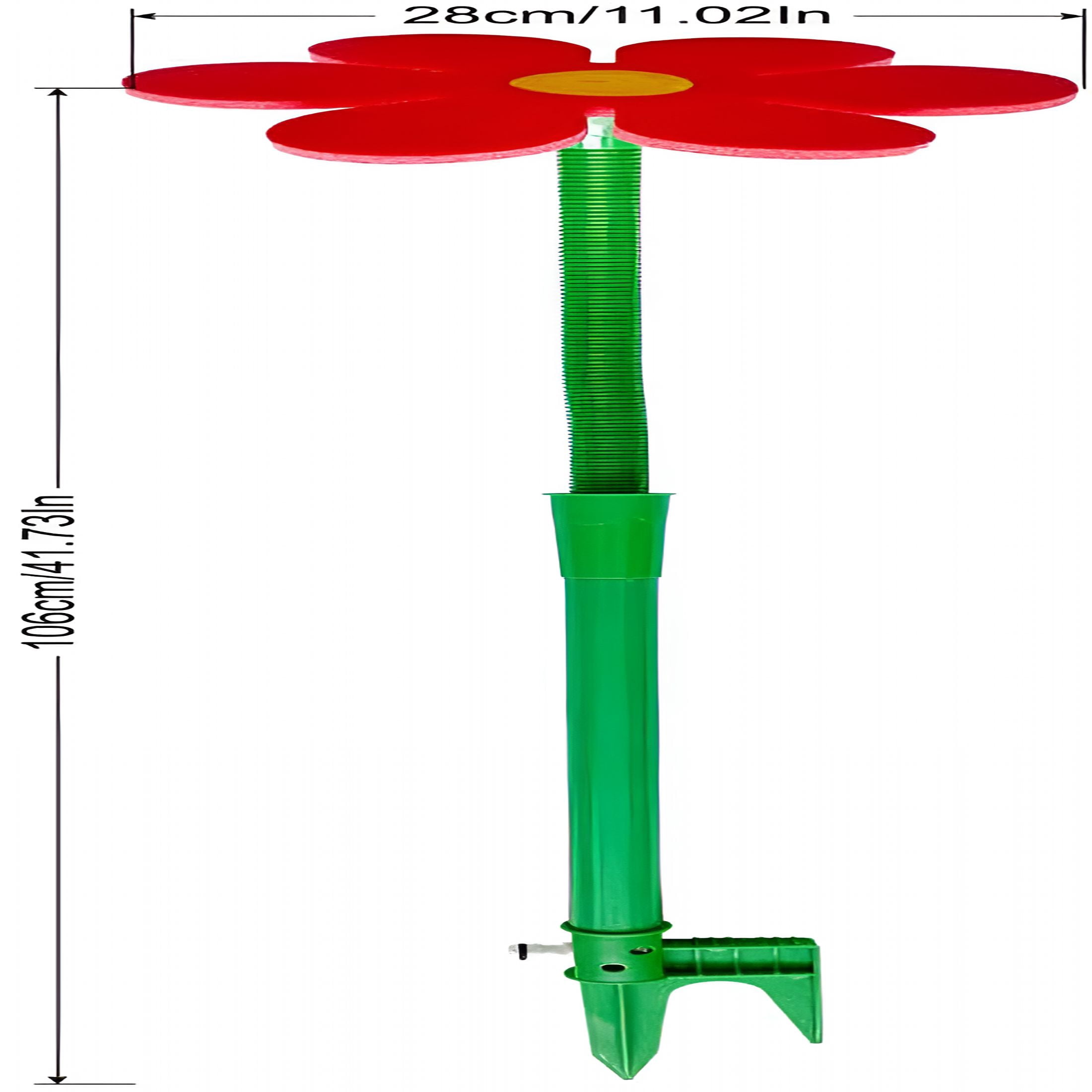 CURYMAY Dancing Flower Water Sprinkler, 360° Rotating Sunflower Lawn Sprinkler for Yard Watering, Dog and Kids Play (White)