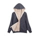thumbnail image 1 of Abrigos de Invierno Para Mujer Abrigo de Piel Sintética Sudaderas Con Capucha Largas Túnica Forro Polar Cálido Sudadera Con Cremallera Chaqueta Abrigo Odeerbi  ODB171775, 1 of 8