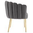 thumbnail image 4 of Modway Sanna Channel Tufted Performance Velvet Armchair in Gray, 4 of 8