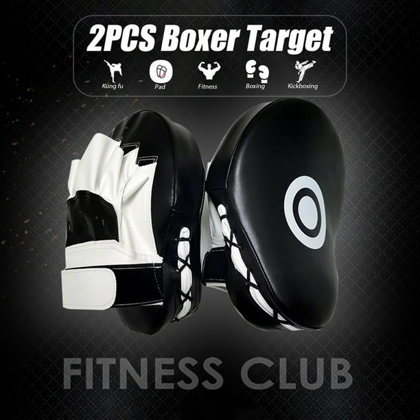 Arealer 2PCS Target Curved Focus Punch Mitt Kickboxing Muay Thai Target  Fitness Training Target Black and White 