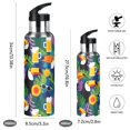 thumbnail image 2 of Yayeee 33oz Insulated Water Bottle Double Wall Stainless Steel with Flip Straw Lid, Colorful Toucans Pattern, 2 of 7