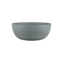Mainstays - Light Grey Round Plastic Cereal Bowl, Interwoven Braided Etched, 38-Ounce