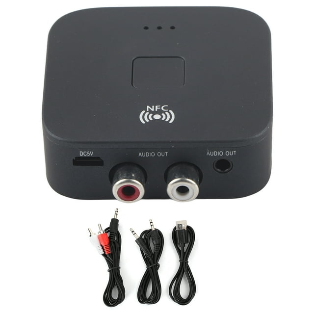 Receptor Bluetooth RCA con conector AUX de 3,5 mm, adaptador inalámbrico de audio para TV y coche.