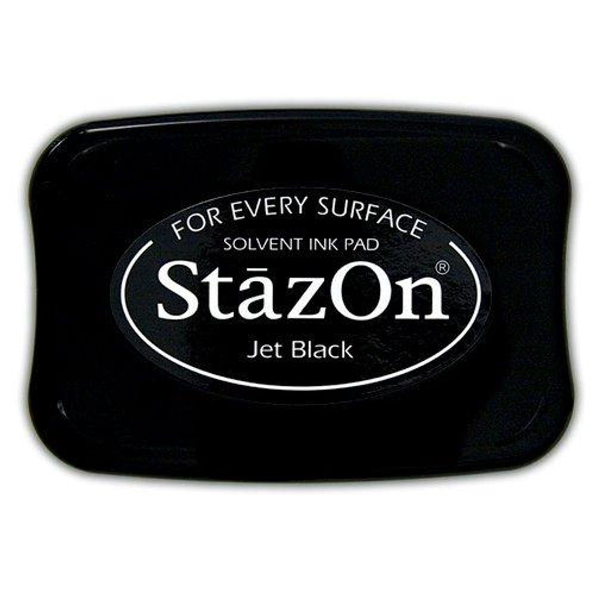 StazOn 2.5\"x 3.75\" Large Jet Black Solvent Ink Pad