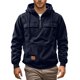 thumbnail image 1 of MHFRRA Sudadera Informal con Capucha y Mangas Raglán de Pana para Hombre, con Bolsillos con Cremallera, para Uso Diario En Otoño E Invierno Marina de guerra, 1 of 4