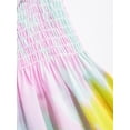 thumbnail image 5 of iEFiEL Rainbow Color Summer Girls Bohemian Dresses Floral Stretchy Beach Suspender Dress Type G 130, 5 of 7