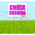 thumbnail image 1 of Check Cashing (18" x 24") Yard Sign, Includes Metal Step Stake, 1 of 6