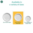 thumbnail image 2 of ECO SOUL 9 Inch Compostable Disposable Paper Plates [100 Pack] Food Safe 100% Virgin Bagasse Pulp Heavy Duty Biodegradable Microwave Safe Large Round, 2 of 7