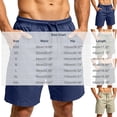 thumbnail image 2 of Mens Hiking Fishing Shorts Elastic Drawstring Waist with Pockets Outdoor Travel Short Pants Dad Gifts, 2 of 4