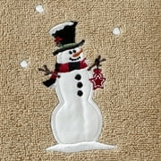 SKL Home by Saturday Knight Ltd. Rustic Plaid Snowman 2 Piece Hand Towel in Wheat
