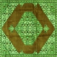 thumbnail image 1 of Ahgly Company Indoor Square Medallion Green Traditional Area Rugs, 6' Square, 1 of 1