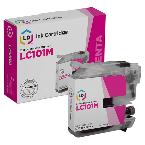 LD Products Compatible Replacement Brother LC101 / LC101M Magenta Ink Cartridge