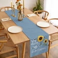 thumbnail image 3 of Table Runner 70 Inches Long for Kitchen Dining, Sunflowers Dresser Scarf Farmhouse, Dining Table Decorations for Wedding/Parties, Modern Bee You Are My Sunshine Blue 13 x 70 In, 3 of 8