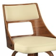thumbnail image 4 of Simpli Home Dallyn Contemporary Swivel Bar Stool (Set of 2) in Cream Vegan Faux Leather, 4 of 13