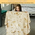 thumbnail image 2 of Burritos Tortilla Blanket, Realistic Food Wrap Blanket Double Sided, Novelty Funny Tortilla Round Soft Blankets (Beige, 47 inches), 2 of 8