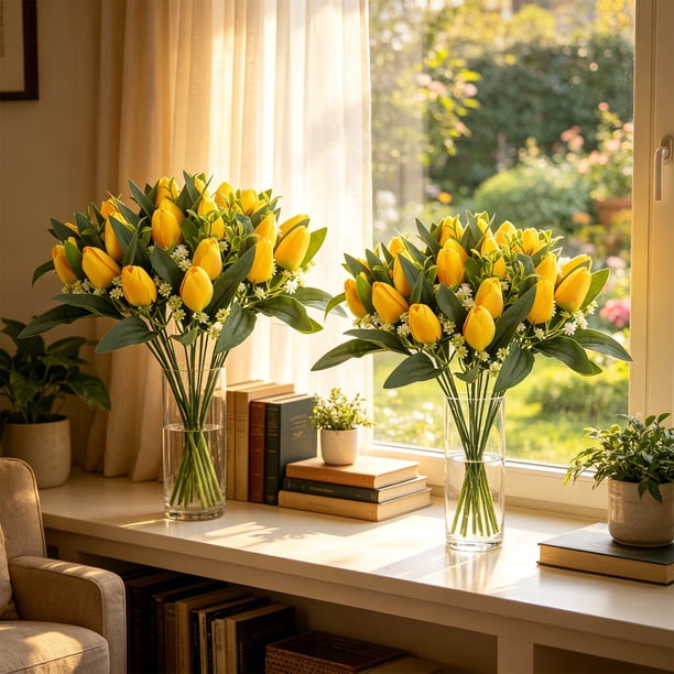 Artificial Tulips Ornament For Hotel Tables Artificial Flower Decorations For Weddings Wedding Photography And Bridal Bouquets