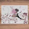 thumbnail image 3 of Ambesonne Cartoon Jigsaw Puzzle, Flower Butterflies, Heirloom-Quality Fun Activity for Family Durable Cardboard, 1000 pcs, Maroon Black Pink, 3 of 5