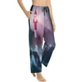 thumbnail image 3 of Kdxio Women's Comfy Stretch lighthouse Waves Torrential RainPrint Drawstring Pajama Pants-Small, 3 of 9