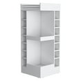 thumbnail image 2 of Corner Wine Cabinet with Secure Bottle Storage and Open Shelving, Space-Saving Design for Kitchen, Dining, or Living Room, White, 2 of 7