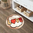 thumbnail image 5 of Entryway Decor, 15inch Small Round Carpet, Heart Shape Rug, Valentine Gift Home, Decorative Floor Mat, Non-Slip Rug, Soft Washable Mat, Holiday Doormat, Seasonal Home Decor, Front Door Mat, 5 of 5